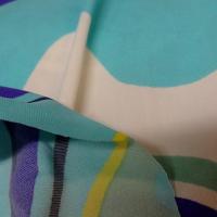 Lycra fin imprime roche magma teinte opale turquoise violet