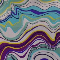 Lycra fin imprime roche magma teinte opale turquoise violet 4