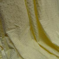 Lycra fin jaune poussin fleuri centre or 3 