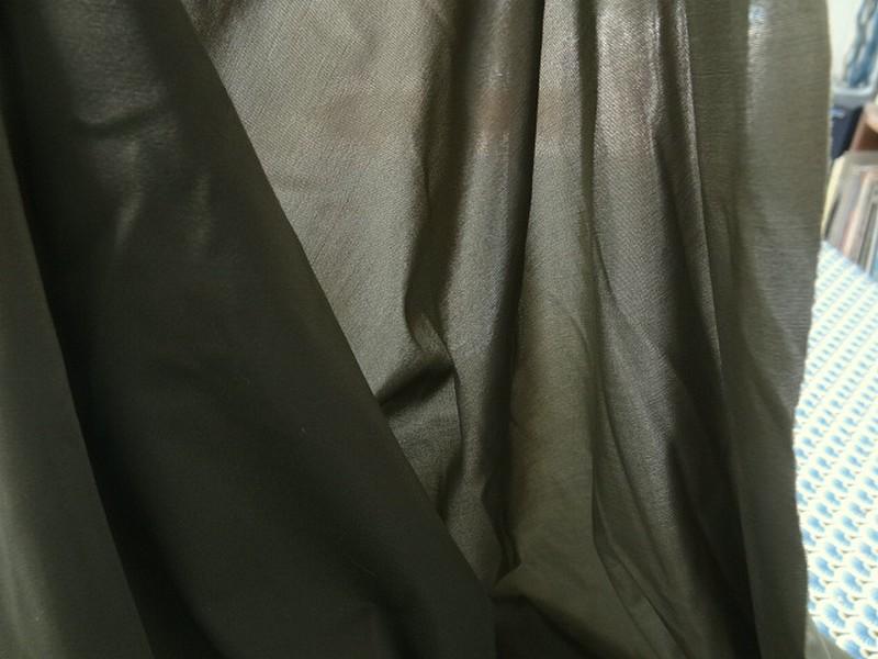 Lycra fin satine kaki fonce 4