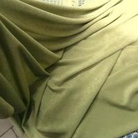 Lycra finement cotele teinte vert pistache 1 
