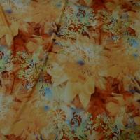 Lycra fleur de nenuphar teintes aurore et corail 3