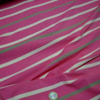 Lycra fuchsia raye blanc taupe 1