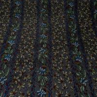 Lycra imprime faux tissage diagonal fleuri 2 