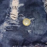 Lycra imprimé jean dévoré zèbre 7