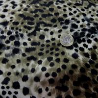 Lycra imprime peau de leopard blanc noir kaki 4 