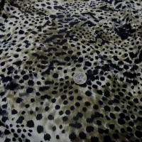 Lycra imprime peau de leopard blanc noir kaki 5 