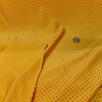 Lycra jaune bouton d or pois noir fin 4 