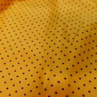 Lycra jaune bouton d or pois noir fin 5