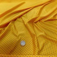 Lycra jaune bouton d or pois noir fin 6