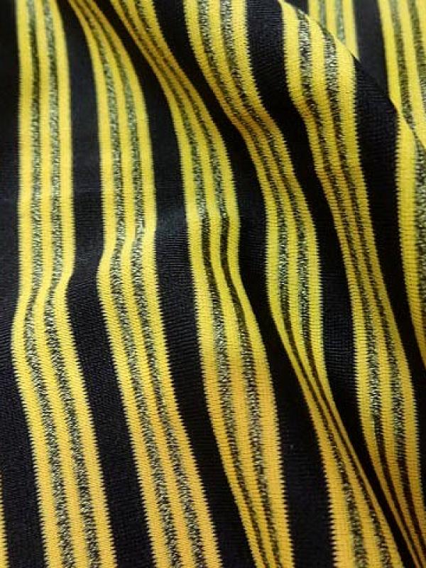 Lycra jaune rayures et lignes 4 