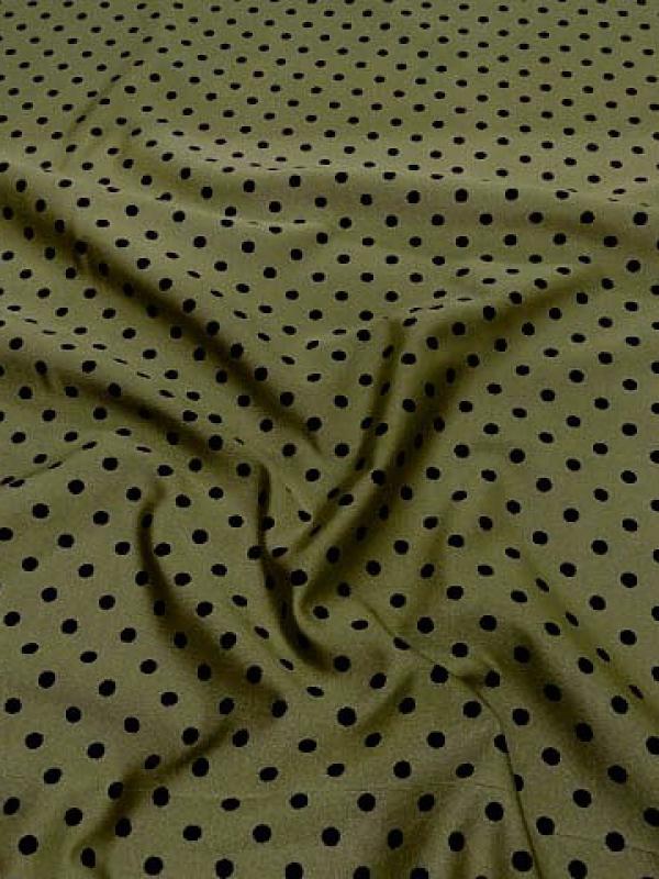 Lycra kaki pois noir moyen 1 