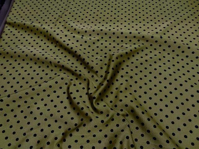 Lycra kaki pois noir moyen 1