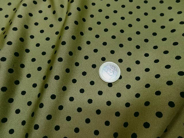 Lycra kaki pois noir moyen 3