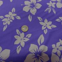Lycra lavande fleurs hawaiennes blanches 4