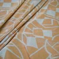 Lycra lurex prismes blanc et abricot 2 