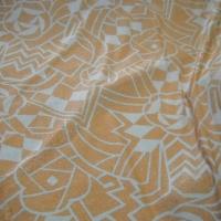 Lycra lurex prismes blanc et abricot 3 