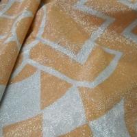 Lycra lurex prismes blanc et abricot 4 