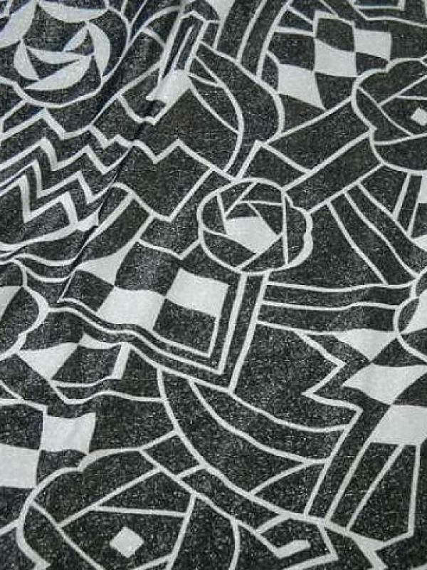Lycra lurex prismes blanc et noir 2 