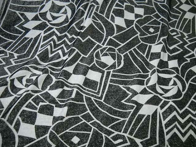 Lycra lurex prismes blanc et noir 2