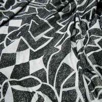 Lycra lurex prismes blanc et noir 3 