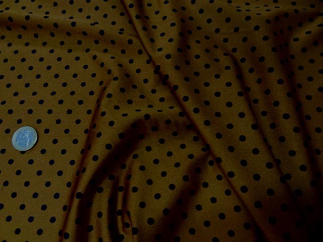 Lycra marron speculoos pois noirs moyens 1