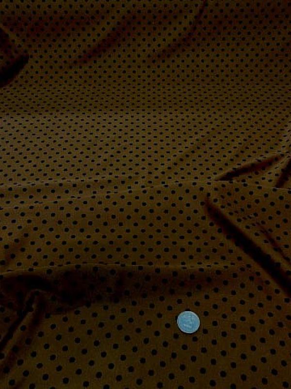 Lycra marron speculoos pois noirs moyens 2 