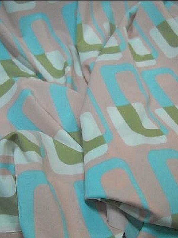 Lycra motif annees 60 graphique pastel 2 