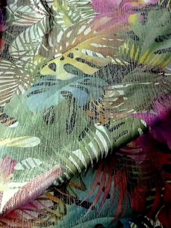 Lycra motif jungle lurex reversible 2 