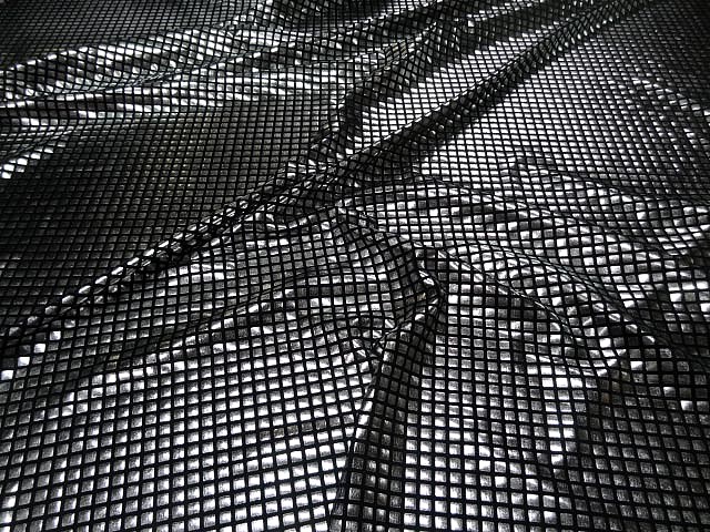 Lycra noir cubes 3d argent 3