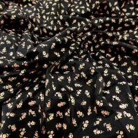 Lycra noir fin fleuri 1