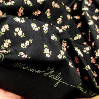 Lycra noir fin fleuri 2