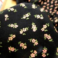 Lycra noir fin fleuri 4
