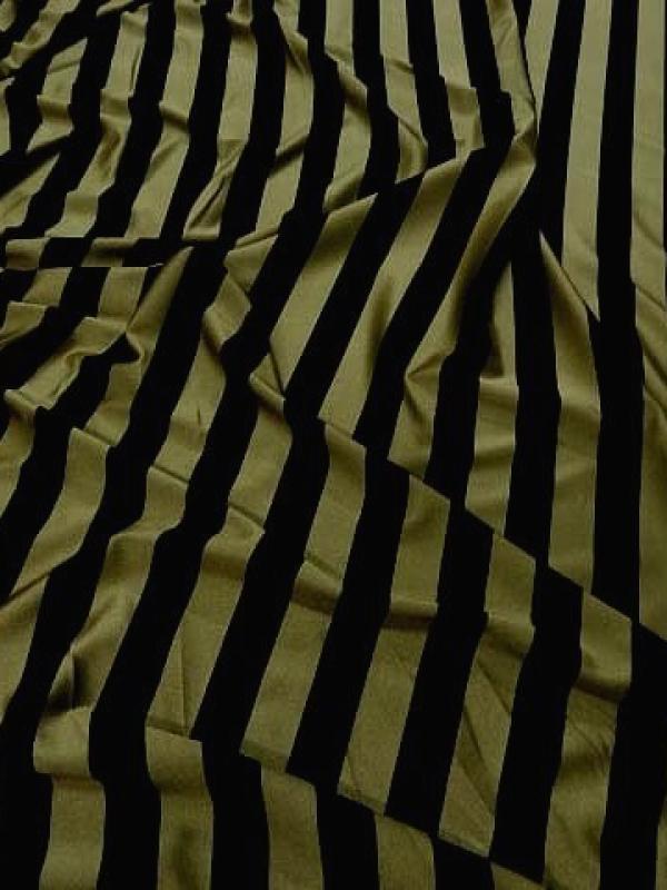 Lycra or vert et noir rayures bagnard 1 