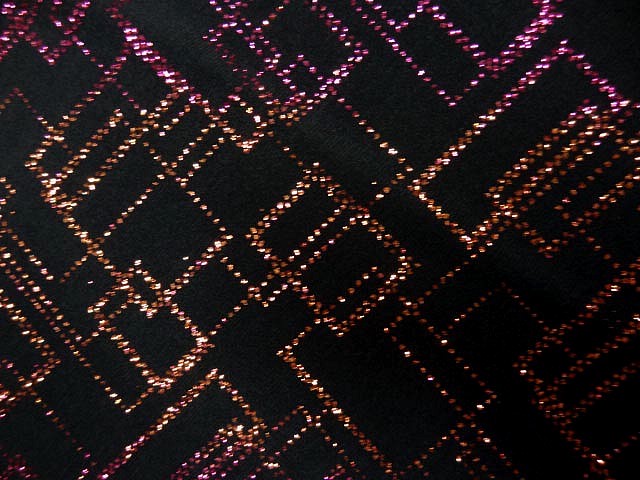 Lycra paillettes matrice rose orange 2