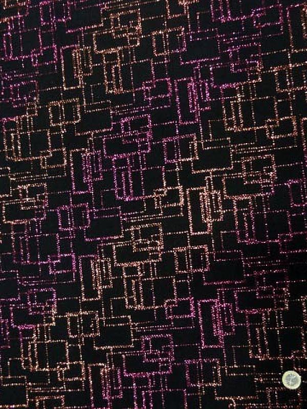 Lycra paillettes matrice rose orange 3 