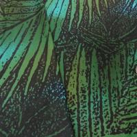 Lycra maillot de bain marron feuillage vert-turquoise 4