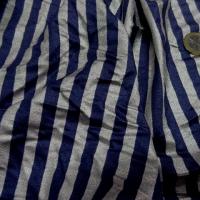 Lycra raye bleu nuit et gris metal 2 