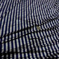 Lycra raye bleu nuit et gris metal 3