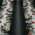 Lycra raye effet clair obscur et fleurs 1 