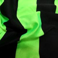 Lycra rayures bagnard larges vert pomme et noir 1 