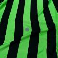 Lycra rayures bagnard larges vert pomme et noir 3