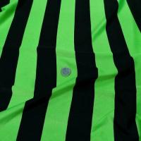 Lycra rayures bagnard larges vert pomme et noir 3 