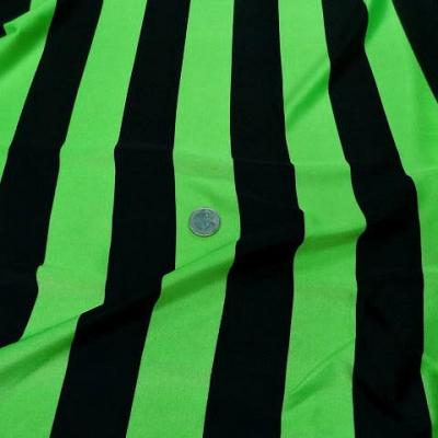 Lycra rayures bagnard larges vert pomme et noir 3 