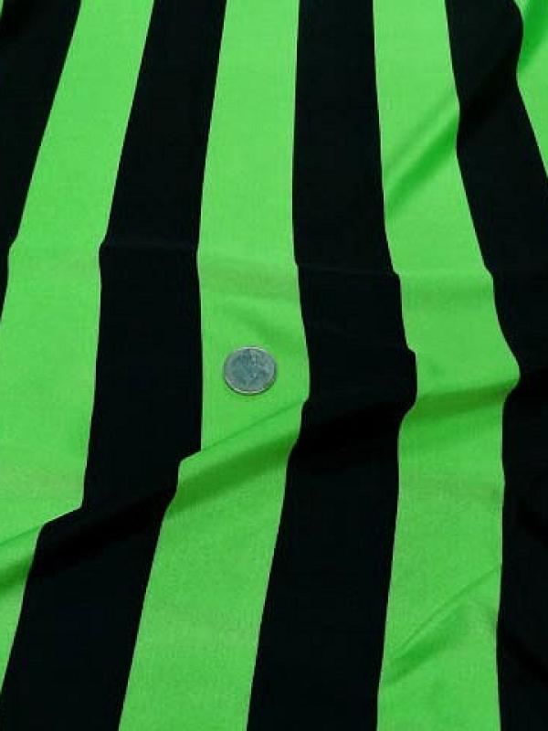 Lycra rayures bagnard larges vert pomme et noir 3 