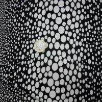 Lycra rayures de pois en perspective blanc noir 1 1