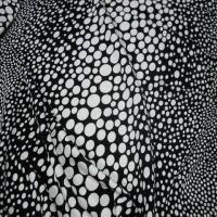 Lycra rayures de pois en perspective blanc noir 1