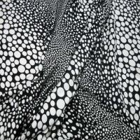 Lycra rayures de pois en perspective blanc noir 2 1