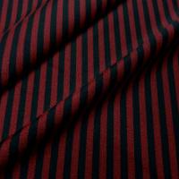 Lycra rouge carmin et noir fines rayures 2 