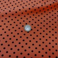 Lycra satin orange saumone pois noirs 2